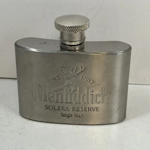 Glenfiddich Single Malt Whisky Hip Flask 2 oz Stainless Steel - Picture 1 of 3