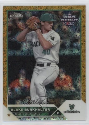 2023 Topps Pro Debut Chrome Gold Mini-Diamond Refractor /50 Blake Burkhalter - Image 1 of 2