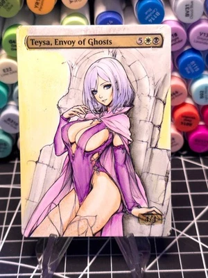 Teysa, Envoy of Ghost MTG *Altered Hand Colored Original Art Anime - 12225 - Image 1 of 4
