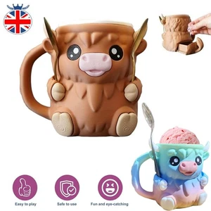 Highland Cow Ice Cream Holder, Personalized Funny Kitchen Decor - Picture 1 of 21