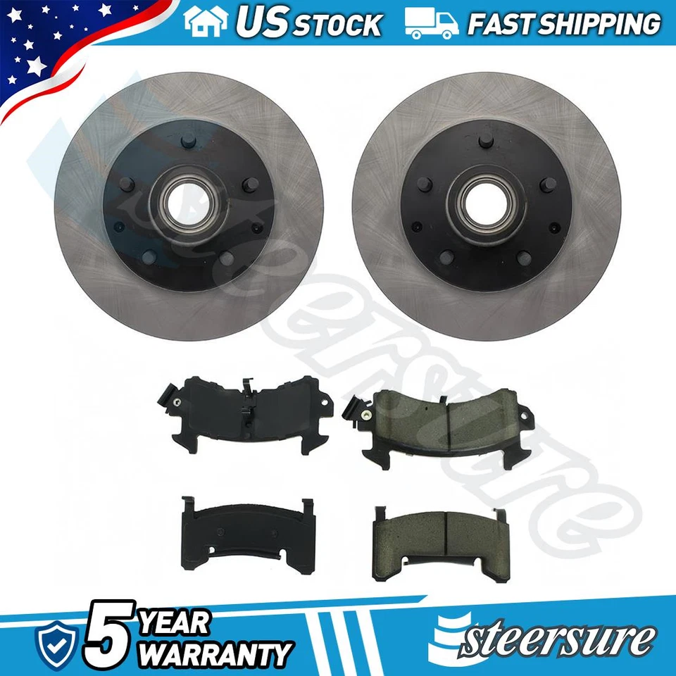 Kit de pastillas de freno delanteras y rotor para Chevrolet S10 Blazer 1991 1992-1994 4,3 L V6 Foto 1 de 1