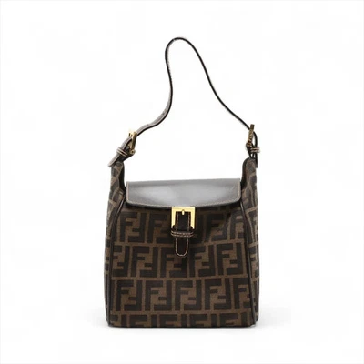 Fendi ZUCCa canvas x leather One shoulder bag Brown - Image 1 of 4