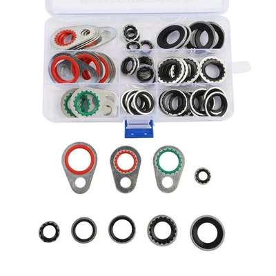 Automotive AC Compressor Gasket Seal Kit 60 Pieces Various Size Washers - Image 1 of 4