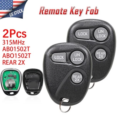 2 Para Chevrolet Suburban 1500 1997 1998 1999 Coche Control Remoto Entrada Sin Llave Llavero 3B Foto 1 de 4