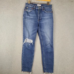 Jeans RE/DONE donna anni 90 vita alta alla caviglia crop taglia 28 effetto invecchiato - Foto 1 di 10