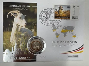 Deutschland Numisbrief Planet Erde 5 Euro 2018 Polymer Münze Subtropische Zone - Picture 1 of 3