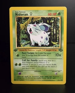 Pokémon TCG - NIDORAN - 1ST EDITION - 57/64 - WOTC - JUNGLE (1999) - LP - Picture 1 of 2