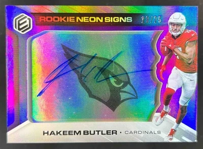 2019 Panini Elements Hakeem Butler Rookie Neon Signs Purple Rookie RC Auto #/25 - Image 1 of 2