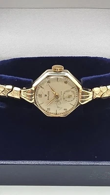 Reloj Rolex Precisión Oro 9ct Vintage Años 30 Dama en Pulsera Expansible. - Imagen 1 de 4