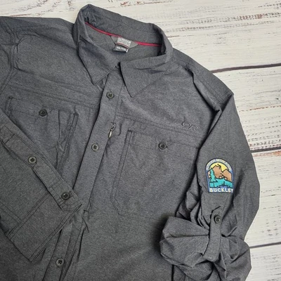 Outdoor Research Shirt Mens 2XL Gray Wayward Long Sleeve Hiking Stretch OR - Image 1 of 4