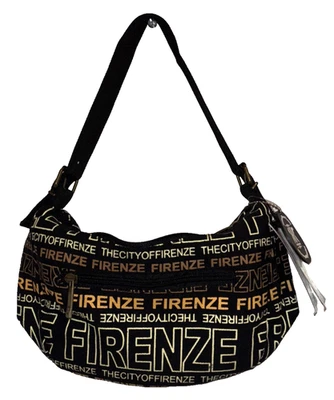 Robin Ruth Shoulder Bag Purse Canvas Firenze Black Yellow NWT - Image 1 of 4