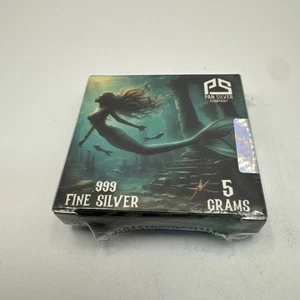 Barra coleccionable de plata fina Mermaid de 5 gramos .999 de Pan Silver Company LE 3000 - Imagen 1 de 2