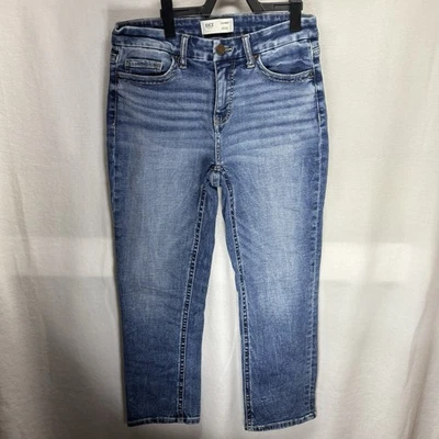 Jeans feminino BKE Gabby azul jeans stretch ajuste curvilíneo cintura alta 25 - Imagem 1 de 4