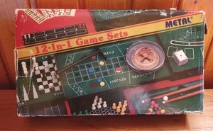 12 In 1 Game Set - Metal - 12 Different Games - Vintage - Picture 1 of 14
