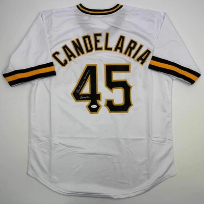 Autographed/Signed John Candelaria Pittsburgh White Baseball Jersey JSA COA - Image 1 of 4