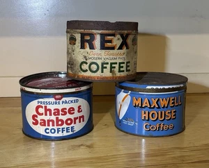 Vintage Kaffeedosen Rex Chase & Sanborn Maxwell House  - Bild 1 von 5