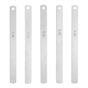 5pcs Metric Steel Feeler Gauge Set, 0.6mm+0.55mm+0.5mm+0.45mm+0.4mm Thickness - Imagen 1 de 7