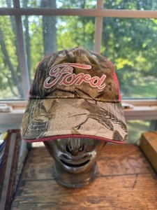 Gorra de camionero Ford Infinity para mujer rosa camuflaje malla brillante trasera talla única - Imagen 1 de 10