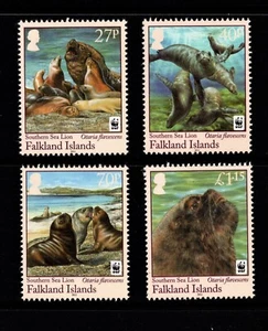FALKLANDINSELN 2011 BEDROHTE ARTEN - SÜDLICHER SEELÖWE 4ER SET POSTFRISCH - Bild 1 von 1