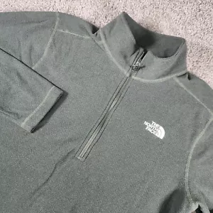 North Face Sweater Mens Large Textured Cap Rock Fleece 1/4 Zip Pullover Gorpcore - Picture 1 of 13