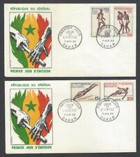 AOP Senegal 1963 Sports set of 6 on 3 FDC First Day covers