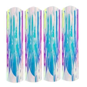 10Pc A4 Glow in Dark Adhesive Vinyl Holographic Blue to GN Luminous Film For Cup - Picture 1 of 7