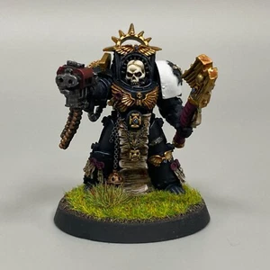 BLACK TEMPLARS TERMINATOR CHAPLAIN STORM BOLTER CROZIUS WARHAMMER 40K PAINTED - Picture 1 of 6