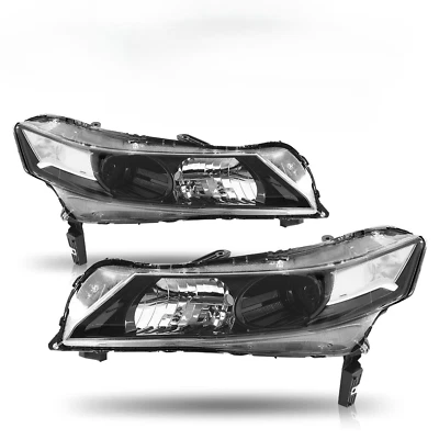 Par de faros HID transparentes negros para Acura TL 2009 2010 2011 2012 2013 2014 Foto 1 de 4
