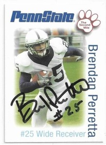 BRENDAN PERRETTA Autographed Signed 2006 Football card Penn State Nittany Lions