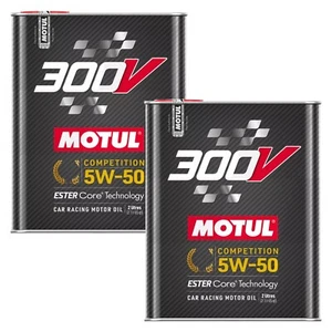 Motul 300V Competition 5W50 Olio Motore 100% Sintetico Racing 4 Litri Ester Core - Foto 1 di 7