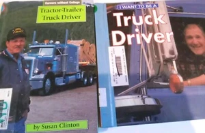 Truck Driver Books For Kids Lot Of 2 Former Library Books Hardcover - Imagen 1 de 6