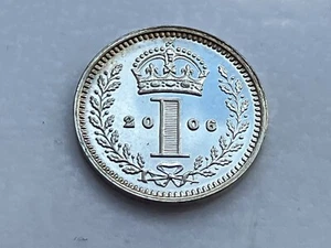 2006 Maundy One 1 Pence 1D - Elizabeth II Silver Proof 925) 0.47g 11mm KM# 898 - Picture 1 of 5