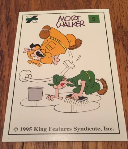 MORT WALKER Artist Creator Signed Autograph 1995 Beetle Bailey Trading Card #5 Cover