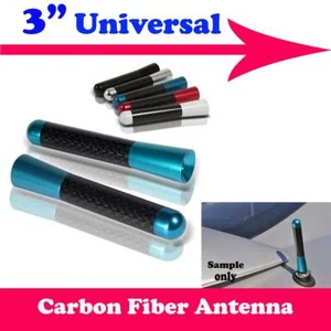 Antena corta de aluminio de fibra de carbono de 3" azul pulido apto para Dodge VF6 - Imagen 1 de 4