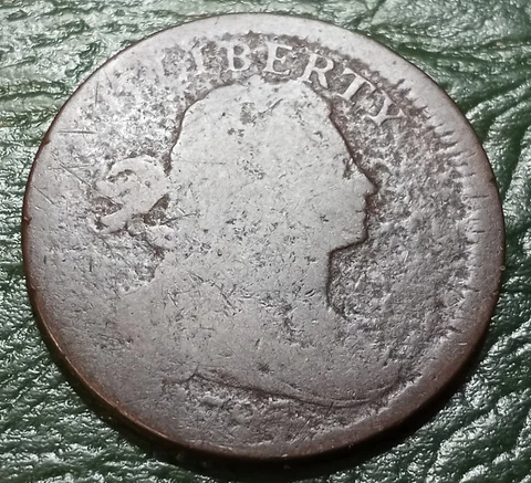 1797 Draped Bust Large Cent w/Stems - Well Circulated Cover