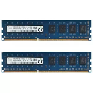 Hynix DDR3 16GB 2x8GB 2RX8 RAM Memory PC3-12800U 1600MHz Desktop 240pin Non-ECC - Picture 1 of 4