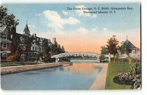Cartolina The Farm Cottage, GC Boldt, Alexandria Bay, Thousand Islands NY - c1920 - Foto 1 di 2
