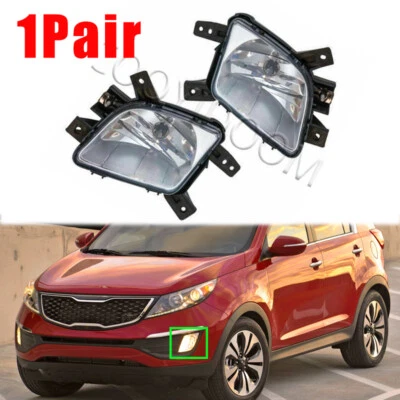 1Pair For Kia Sportage SUV 2011-2013 Left & Right Front Driving Light fog Lamp Foto 1 de 4