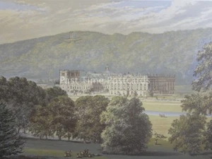 c1880 CHATSWORTH near Bakewell DERBYSHIRE - Duke of Devonshire - Picture 1 of 3