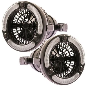 2x Adventure Kings 2in1 LED Light & Fan For Camping Offroad Tent Outdoor 4WD 4X4 - Picture 1 of 9
