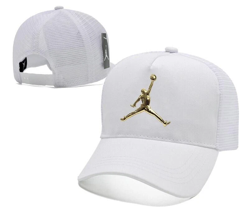 Gorra de béisbol deportiva ajustable Jordan Jump para hombre informal de malla gorra de camionero blanca Foto 1 de 1
