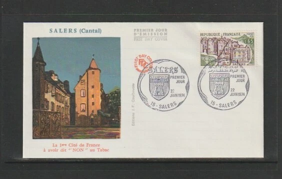 France 1974 SG2042 FDC-(Salers) Tourism-Salers-Famous for Cheese & Salers Cattle - Image 1 of 1