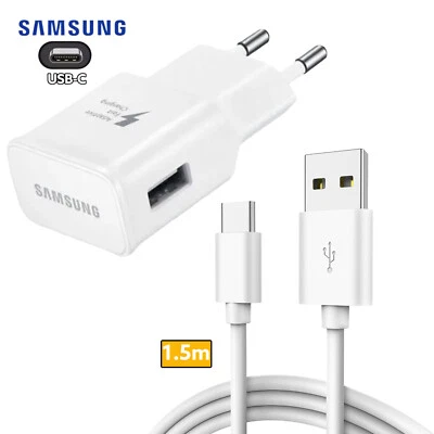 1x 1,5m Original Samsung USB-C Schnellladekabel + 1x Original schnellade Adapter - Bild 1 von 2