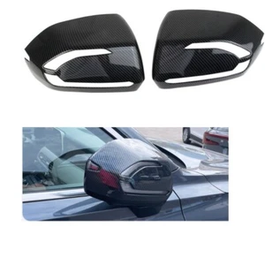 Carbon Fiber Side Rearview Mirror Guard Cover Trim For Hyundai Palisade 20-2023 - Picture 1 of 6