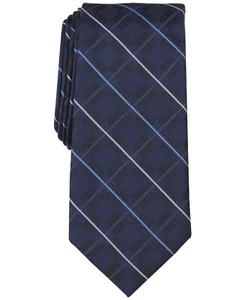 Alfani Men’s Canfield Grid Tie, Navy - Picture 1 of 1