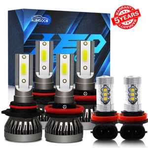 8000K For Honda Accord 2006-12 LED Headlight Hi/Lo Fog Light Bulb 9005 9006 H11 - Picture 1 of 13