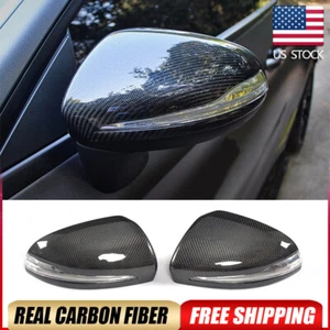 Real Carbon For Benz AMG W205 W213 W222 W257 W253 Side Mirror Cover Caps Replace - Picture 1 of 15