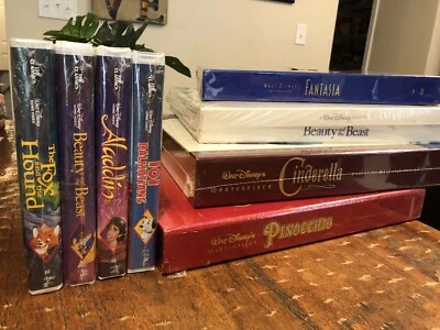 BRAND NEW SEALED Walt Disney Classic/Masterpiece Box Sets Plus More Four New VHS Foto 1 de 4