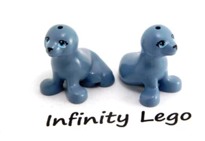 2 LEGO Arena Sello Azul con Ojos Azules Minifiguras Amigos Animales (17437 32906) - Imagen 1 de 2