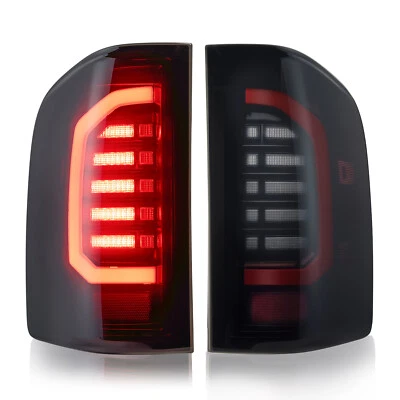 Smoke Lens LED Tail Lights For 2007-2014 Chevy Silverado 1500 2500 Black Lamps - Image 1 of 4